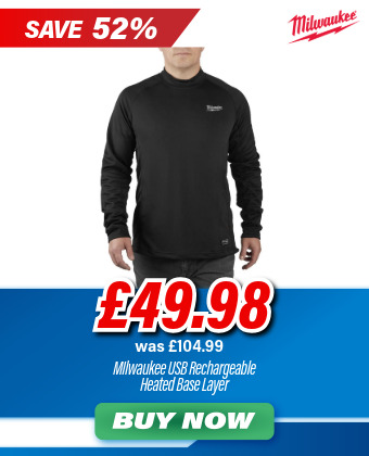 MIlwaukee USB Rechargeable Heated Base Layer