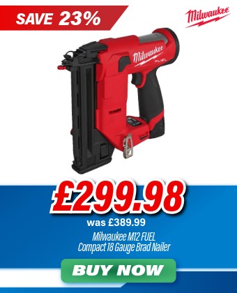 Milwaukee M12FCN18GS-202X M12 FUEL Compact Brad Nailer 18 Gauge Straight Nailer