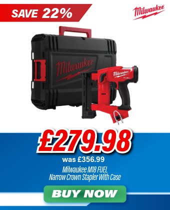 Milwaukee M18FNCS18GS-0X M18 FUEL 18V Narrow Crown Stapler (Body Only) with Case