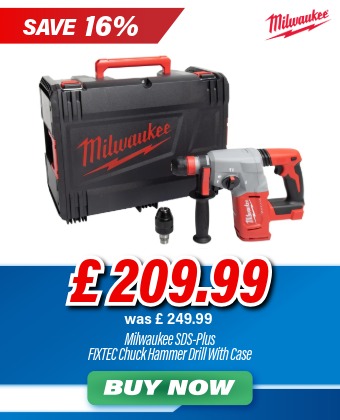 Milwaukee M18BLHX-0X SDS-Plus Hammer Drill With FIXTEC Chuck - Body Only With Case