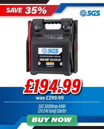 SGS 3000 Amp 12V/24V Heavy-Duty Jump Starter Power Station | LED Light