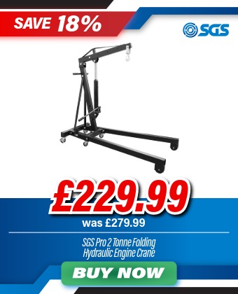 SGS 2 Tonne Folding Hydraulic Engine Crane / Hoist / Lift