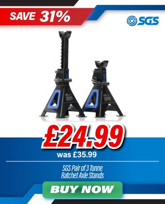SGS Pair of 3 Tonne Ratchet Axle Stands