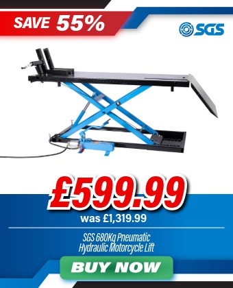 SGS Pneumatic Hydraulic Motorcycle Lift - 680 Kg