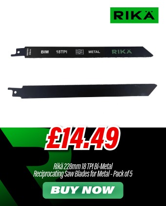 Rikä 228mm 18 TPI Bi-Metal Reciprocating Saw Blades for Metal - Pack of 5