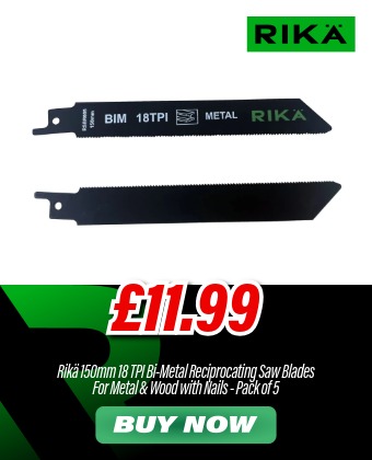 Rikä 150mm 18 TPI Bi-Metal Reciprocating Saw Blades for Metal and Wood with Nails - Pack of 5