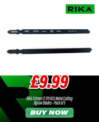 Rikä 132mm 12 TPI HSS Metal Cutting Jigsaw Blades - Pack of 5