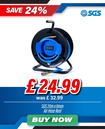 SGS SHREEL3 20m 6mm Mini Air Hose Reel