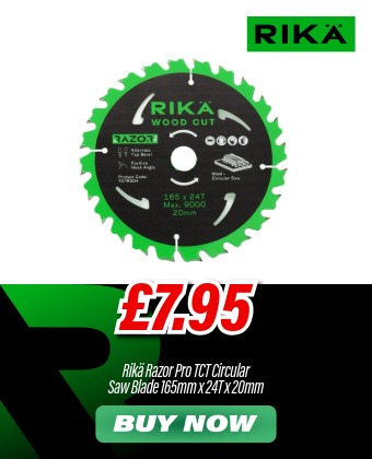 Rikä TCTR004 Razor Pro TCT Circular Saw Blade 165mm x 24T x 20mm