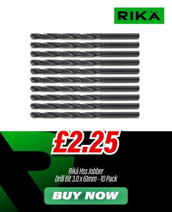 Rikä HSSR005 Hss Jobber Drill Bit 3.0 x 61mm 10pk