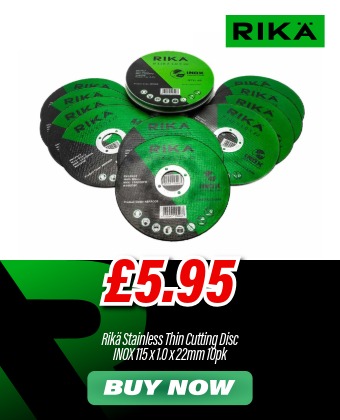 Rikä ABRR008 Stainless Thin Cutting Disc INOX 115 x 1.0 x 22mm 10pk