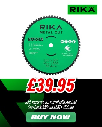Rikä TCTR020 Razor Pro TCT Cut Off Mild Steel/Ali Saw Blade 355mm x 66T x 25.4mm