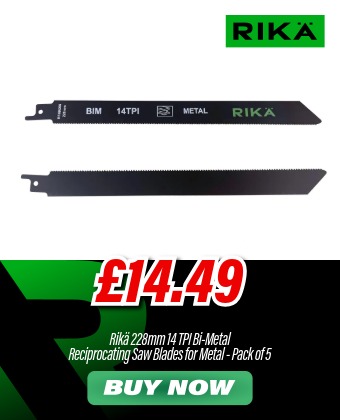 Rikä 228mm 14 TPI Bi-Metal Reciprocating Saw Blades for Metal - Pack of 5