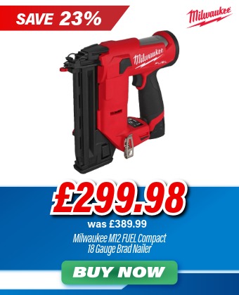 Milwaukee M12FCN18GS-202X M12 FUEL Compact Brad Nailer 18 Gauge Straight Nailer