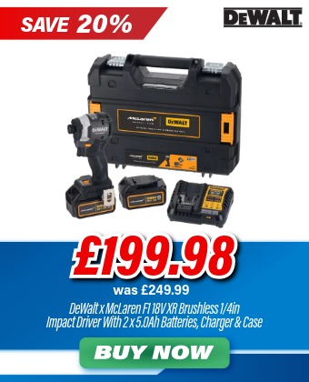DeWalt DCF85MP2T McLaren F1 XR Brushless 1/4in Impact Driver 18V 2 x 5.0Ah Li-ion