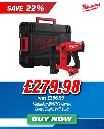Milwaukee M18FNCS18GS-0X M18 FUEL 18V Narrow Crown Stapler (Body Only) with Case