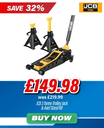 JCB 3 Tonne Trolley Jack & Axel Stand Kit