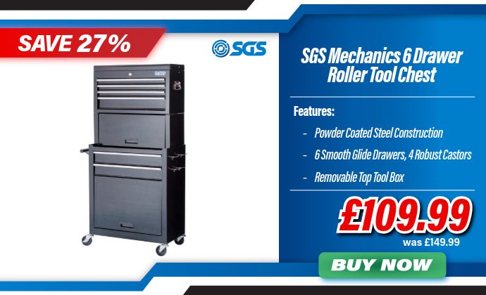 SGS Mechanics 6 Drawer Tool Box Chest & Roller Cabinet