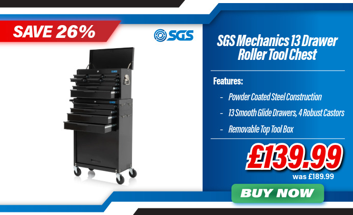 SGS Mechanics 13 Drawer Tool Box Chest & Roller Cabinet