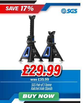 SGS Pair of 3 Tonne Ratchet Axle Stands