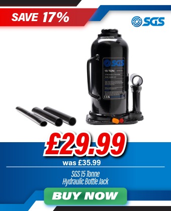 SGS 15 Tonne Hydraulic Bottle Jack with 150mm Stroke