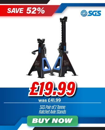 SGS Pair of 2 Tonne Ratchet Axle Stands