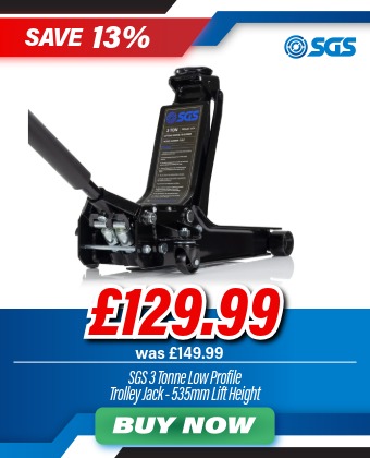 SGS 3 Tonne Low Profile Heavy Duty Garage Trolley Jack