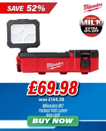 Milwaukee M12POAL-0 M12 12V Packout Area Light 1400 Lumens (Body only)