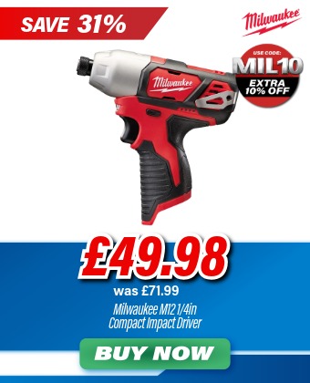 Milwaukee M12BID-0 M12 1/4in Compact Impact Driver - Body Only