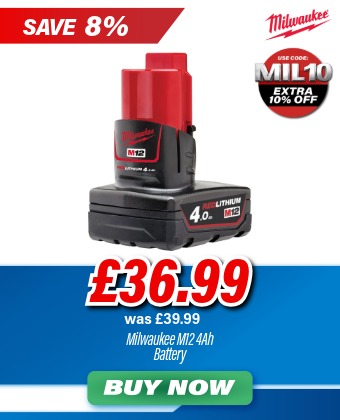 Milwaukee M12B4 12V 4.0Ah Battery