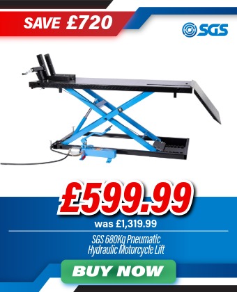 SGS Pneumatic Hydraulic Motorcycle Lift - 680 Kg