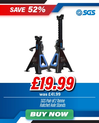 SGS Pair of 2 Tonne Ratchet Axle Stands