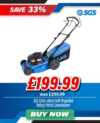 SGS 46cm 125cc Self-Propelled Rotary Petrol Lawnmower BS450E