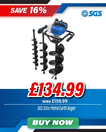 SGS 52cc Petrol Earth Auger | 3 Drill Sizes