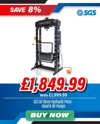 SGS 50 Tonne Hydraulic Press | Hand & Air Pumps