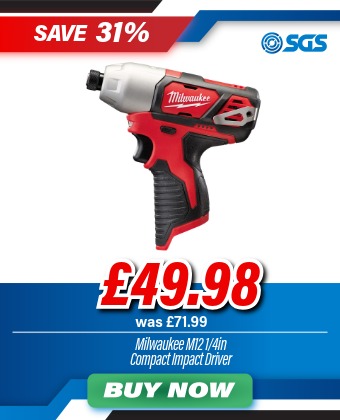 Milwaukee M12BID-0 M12 1/4in Compact Impact Driver - Body Only