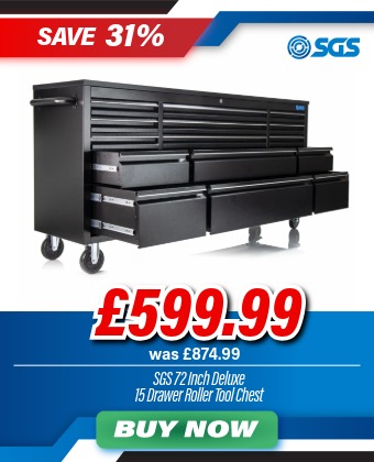 SGS 72in Deluxe 15-Drawer Professional Mobile Tool Cabinet