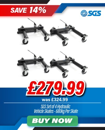 SGS Hydraulic Vehicle Positioning Skates Set of 4 - 680kg Per Skate - WS4000