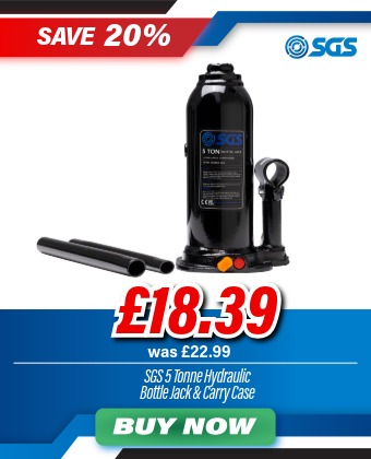 SGS 5 Tonne Hydraulic Bottle Jack with Carry Case