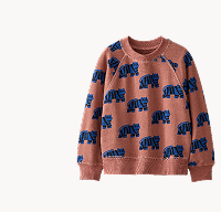 French Terry Sweatshirt | Jungle Cat on Brown French Terry Sweatshirt | Jungle Cat on Brown