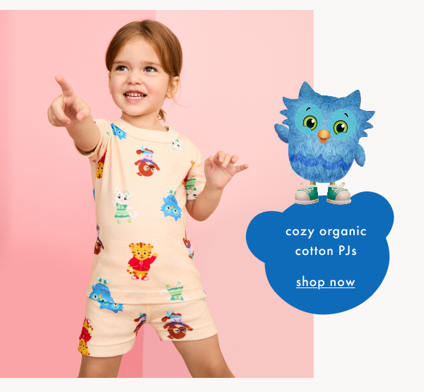 Cozy organic cotton PJs. Shop now.
