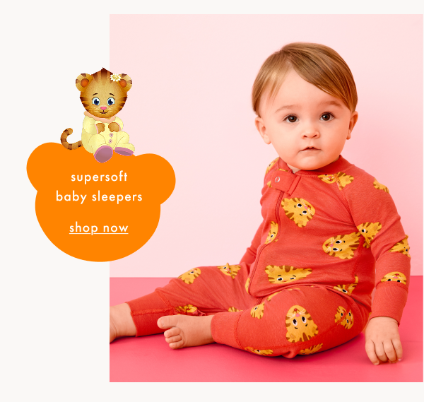 Supersoft baby sleepers. Shop now.