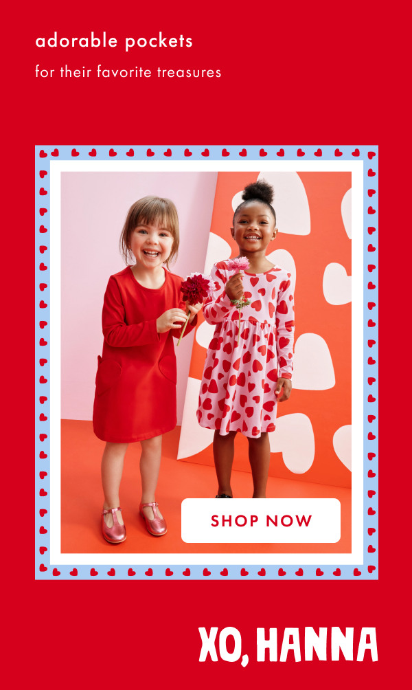 Adorable pockets for their favorite treasures. Shop now.