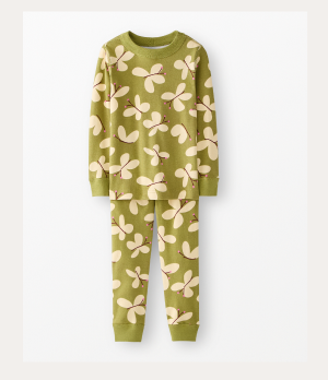HannaJams™ Pajama Set | Butterflies on Moss Green HannaJams™ Pajama Set | Butterflies on Moss Green