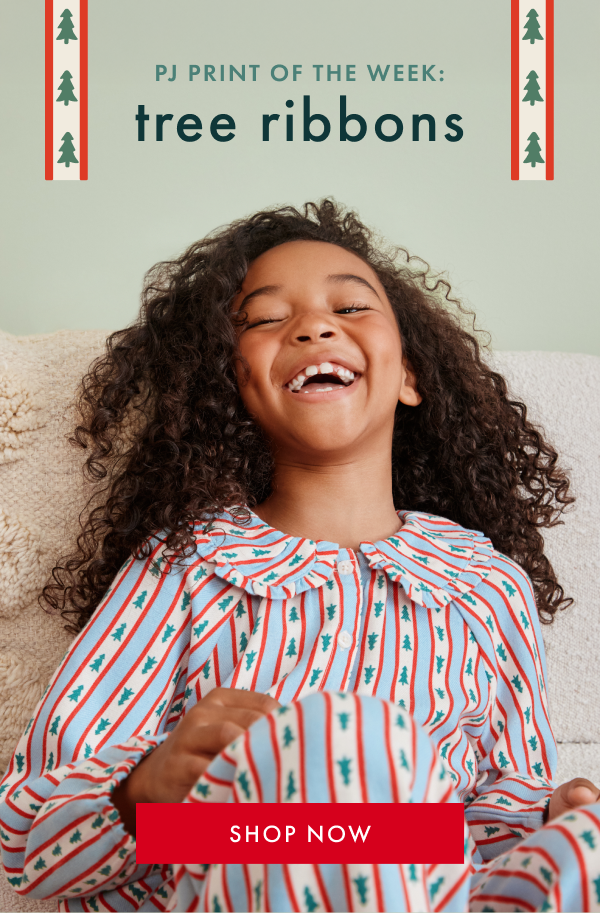 PJ PRINT OF THE WEEK: tree ribbons | SHOP NOW