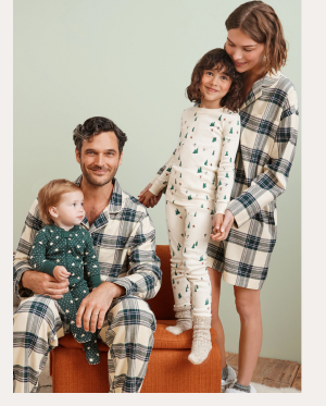 Holiday Green Plaid Matching Family Pajamas