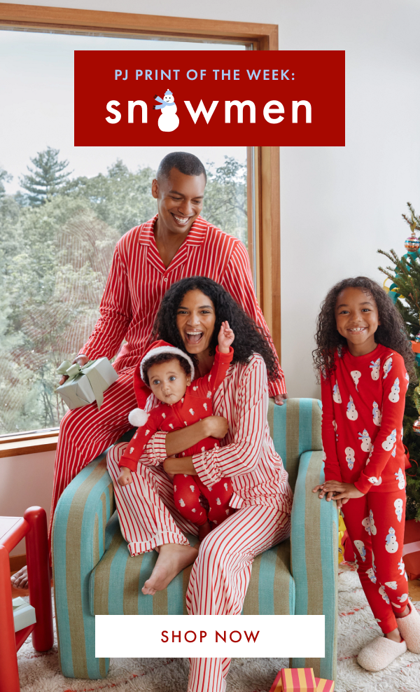 PJ PRINT OF THE WEEK: SNOWMEN | SHOP NOW PJ PRINT OF THE WEEK: SNOWMEN | SHOP NOW