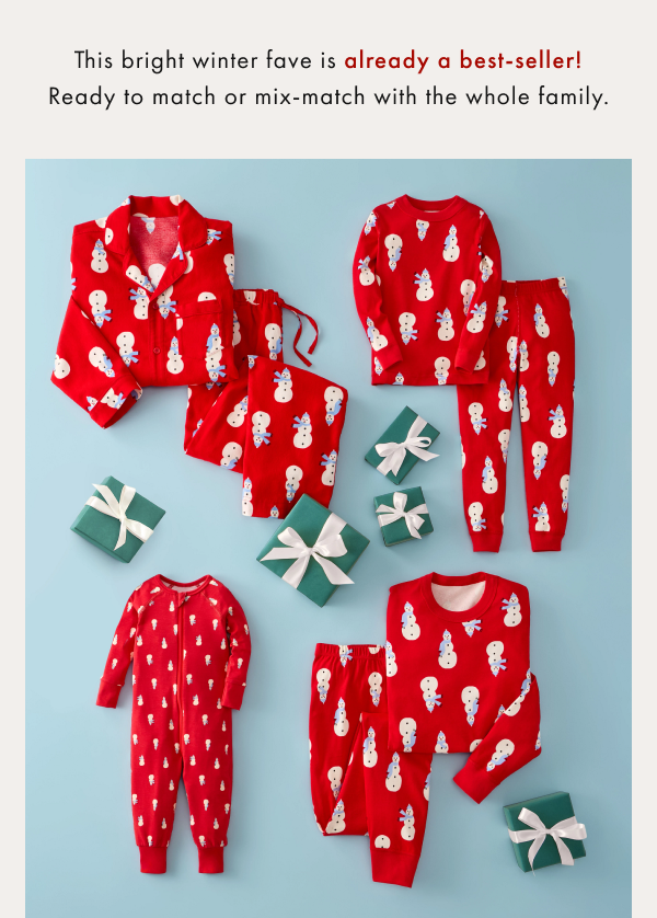 This bright winter fave is already a best-seller! Ready to match or mix-match with the whole family This bright winter fave is already a best-seller! Ready to match or mix-match with the whole family