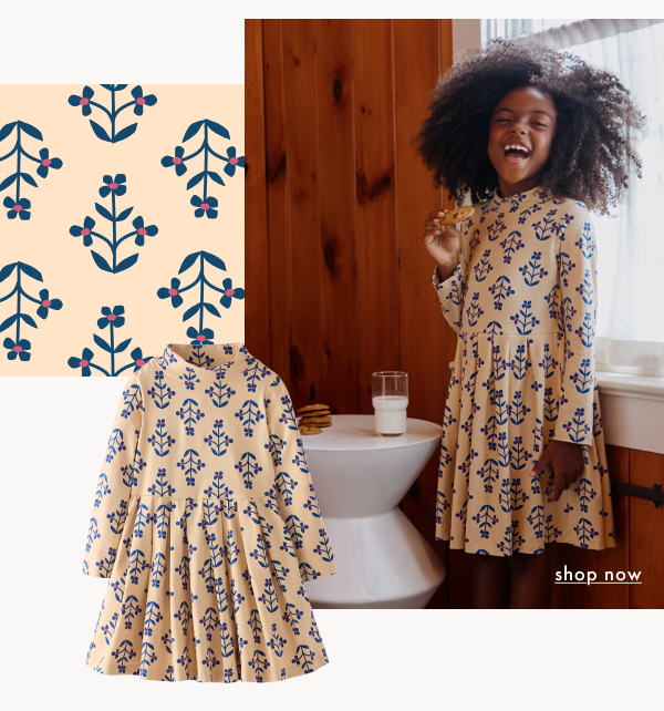 Long Sleeve Turtleneck Skater Dress with Pockets | Floral Bunch on Beige