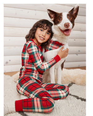 HannaJams™ Plaid Pajama Set | Red Holiday Plaid